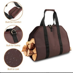 Firewood Carrier Log Tote Wood Basket Handbag With Handles Wood Carrying Bag For