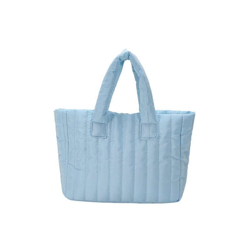 Women's Large-capacity Soft Striped Portable And Fashion Handbag