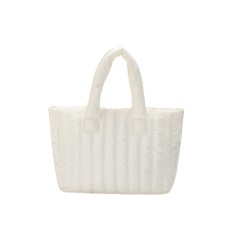 Women's Large-capacity Soft Striped Portable And Fashion Handbag