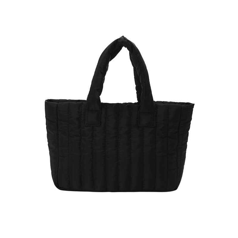Women's Large-capacity Soft Striped Portable And Fashion Handbag
