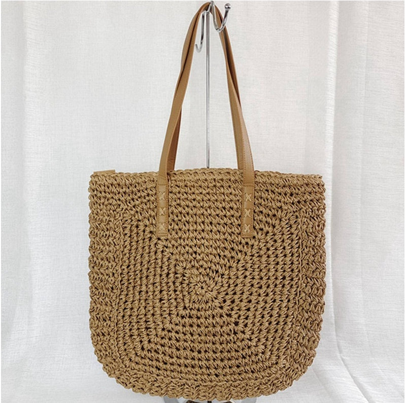 Large Capacity Straw Beach Shoulder Bag
